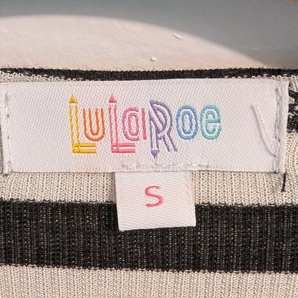 LuLaRoe Sarah Cardigan, size S, new with tags,white & black stripped - Picture 3 of 8